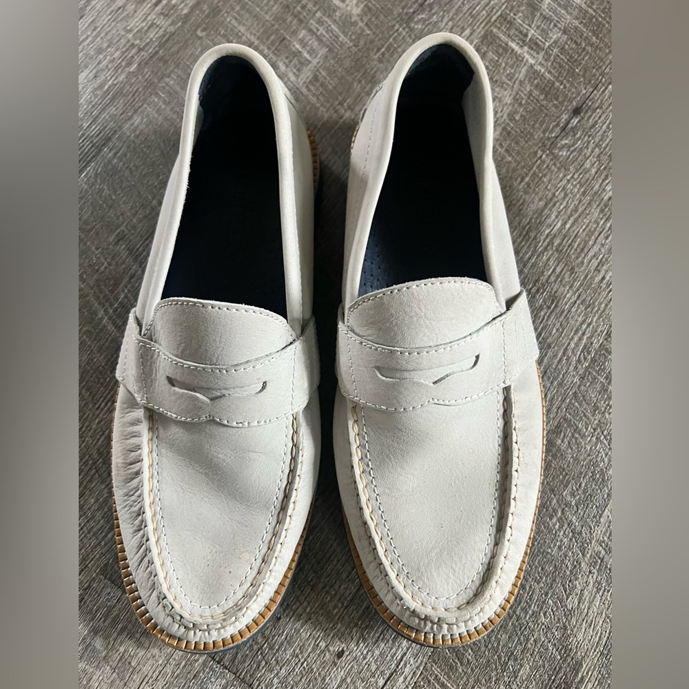 Cole Haan Men's Light Grey Leather Loafers